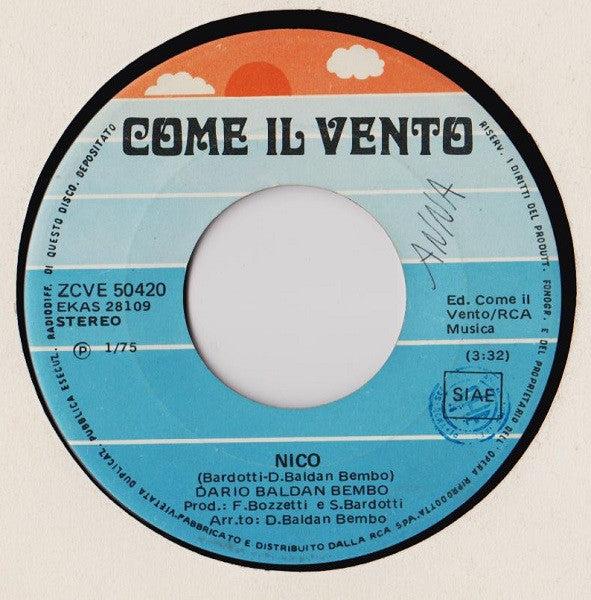 Dario Baldan Bembo – Aria (7", Italy - 1975)