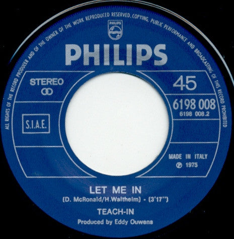 Teach-In – Ding-A-Dong (7", Italy - 1975)
