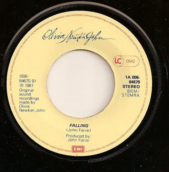 Olivia Newton-John – Landslide (7", Netherlands - 1982)
