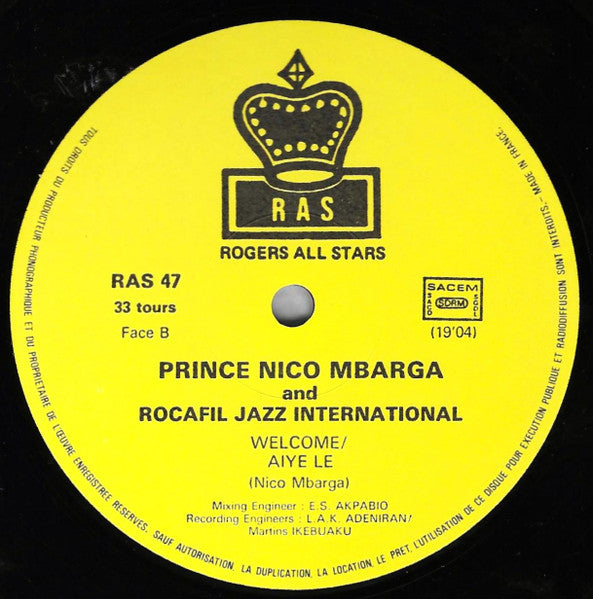Prince Nico Mbarga And Rocafil Jazz – Lucky Marriage! (LP, Album, France - 1981)