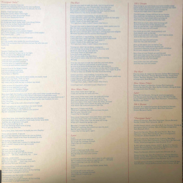 Cat Stevens – Foreigner (LP, Album, Italy - 1973)