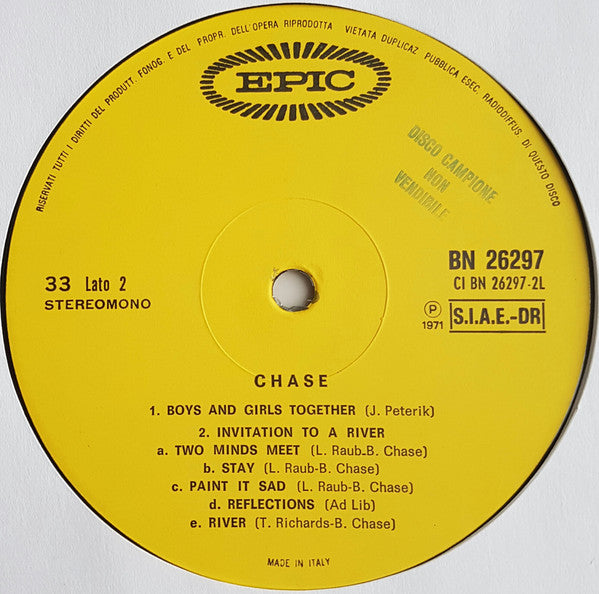 Chase (5) – Chase (LP, Album, Italy - 1971)