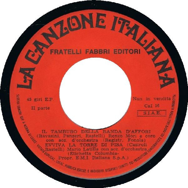 Various – La Canzone Italiana - N° 16 (7", Italy - 1970)
