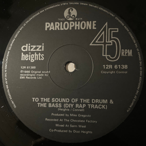 Dizzi Heights – To The Sound Of The Drum & The Bass (12", UK - 1986)