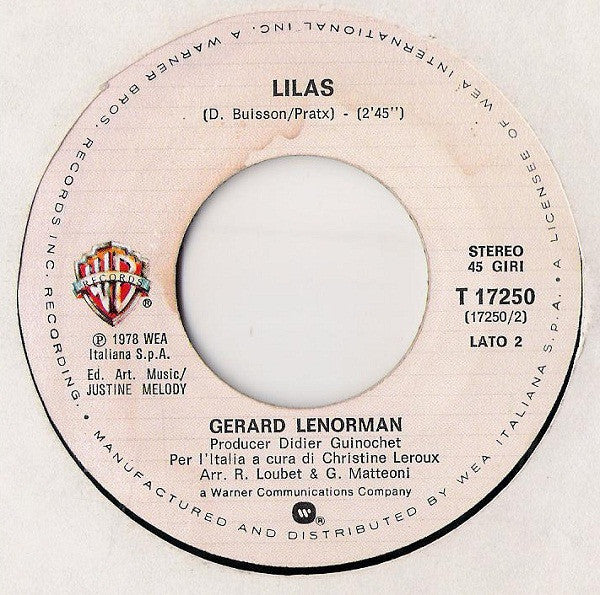 Gérard Lenorman – L'enfant Des Cathédrales (7", Italy - 1978)
