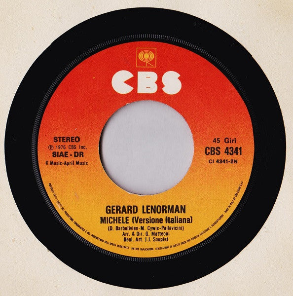Gérard Lenorman – Michèle (7", Italy - 1976)