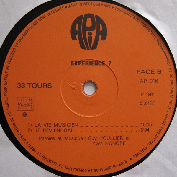 Expérience 7 – Tambou Lévé (LP, France - 1981)