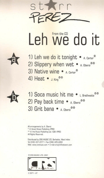 Starr Perez – Leh We Do It! (12", Barbados - 2001)