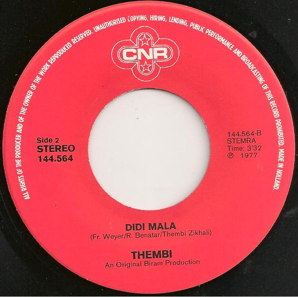 Thembi – Take Me Back To The Old Transvaal (7", Netherlands - 1977)