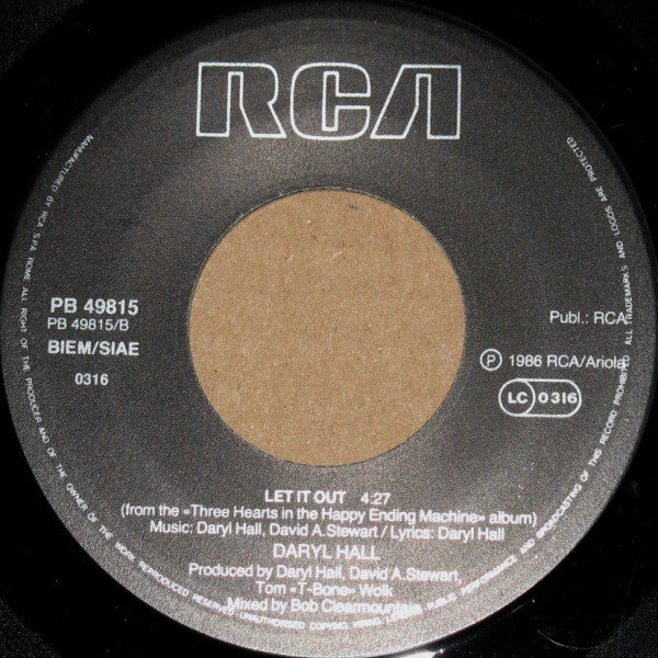 Daryl Hall – Dreamtime (7", Italy - 1986)