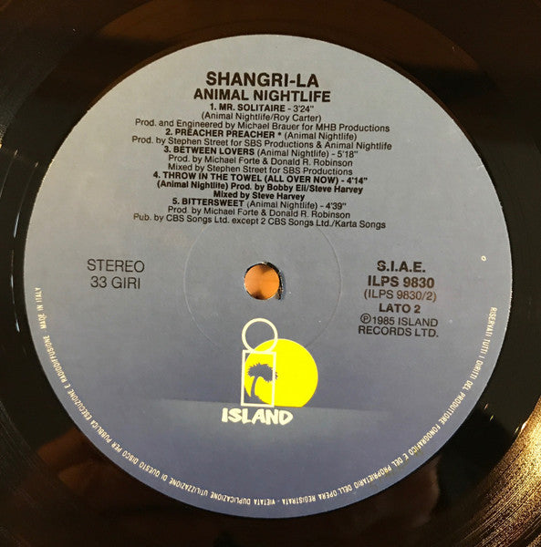 Animal Nightlife – Shangri-La (LP, Album, Italy - 1985)