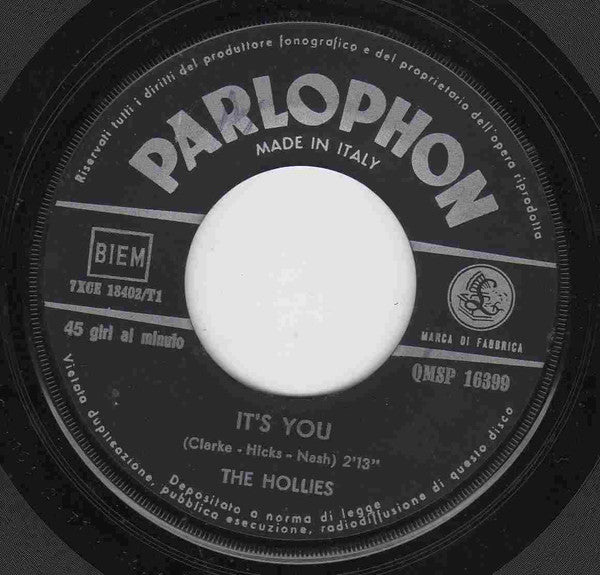 The Hollies – Stop Stop Stop / It's You (7", Italy - 1966)