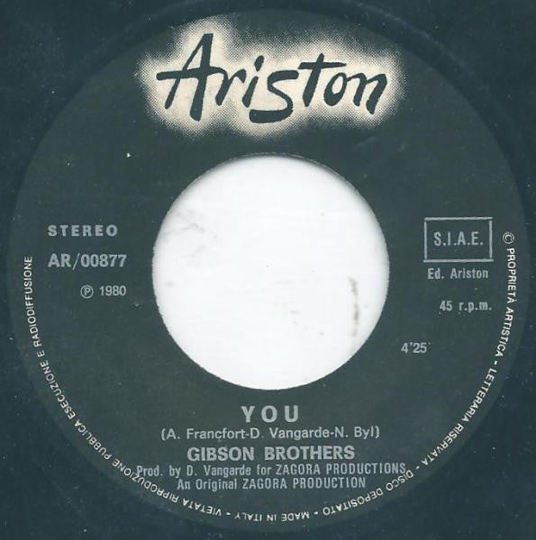 Gibson Brothers – Que Sera Mi Vida "Re-Mixed" (7", Italy - 1980)