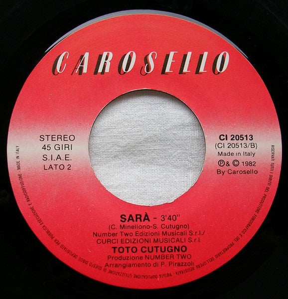 Toto Cutugno – L'Italiano (7", Italy - 1983)