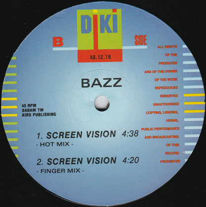 Bazz – Screen Vision (12", Belgium - 1990)