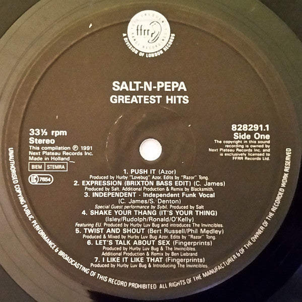 Salt 'N' Pepa – The Greatest Hits (LP, Compilation, Europe - 1991)