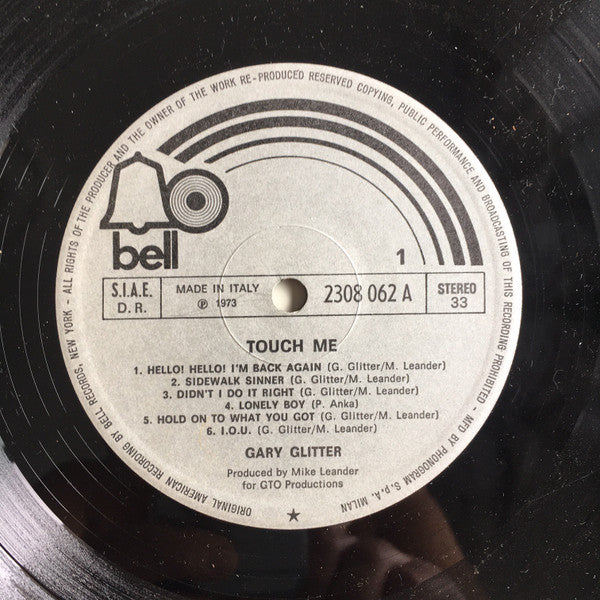 Gary Glitter – Touch Me (LP, Album, Italy - 1973)