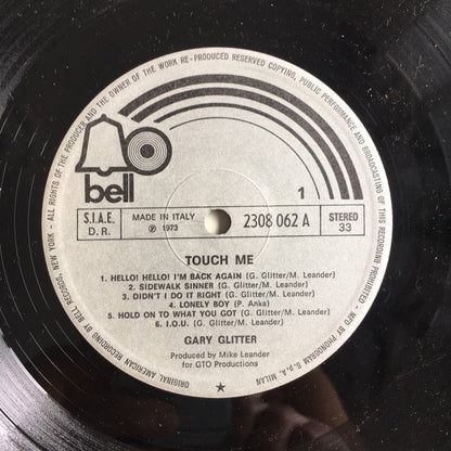 Gary Glitter – Touch Me (LP, Album, Italy - 1973)