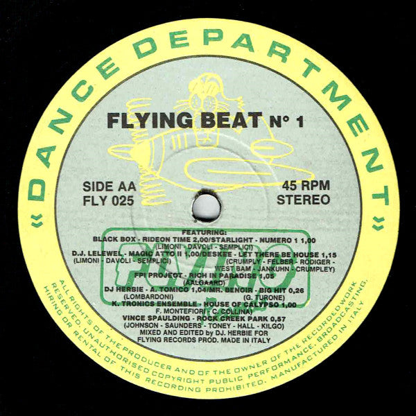 Various – Flying Beat No. 1 (12", Italy - 1989)
