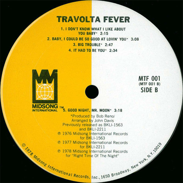 John Travolta – Travolta Fever (LP, Compilation, US - 1978)