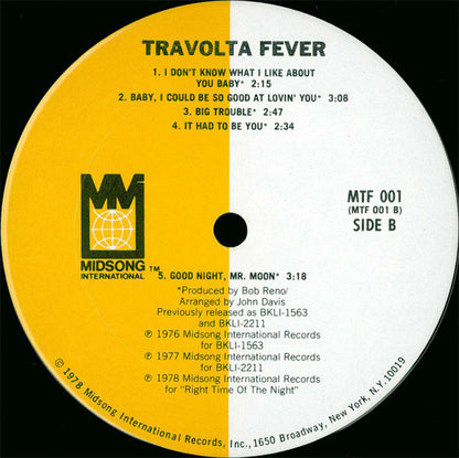 John Travolta – Travolta Fever (LP, Compilation, US - 1978)