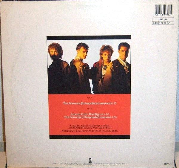 Thinkman – The Formula (12", Europe - 1986)
