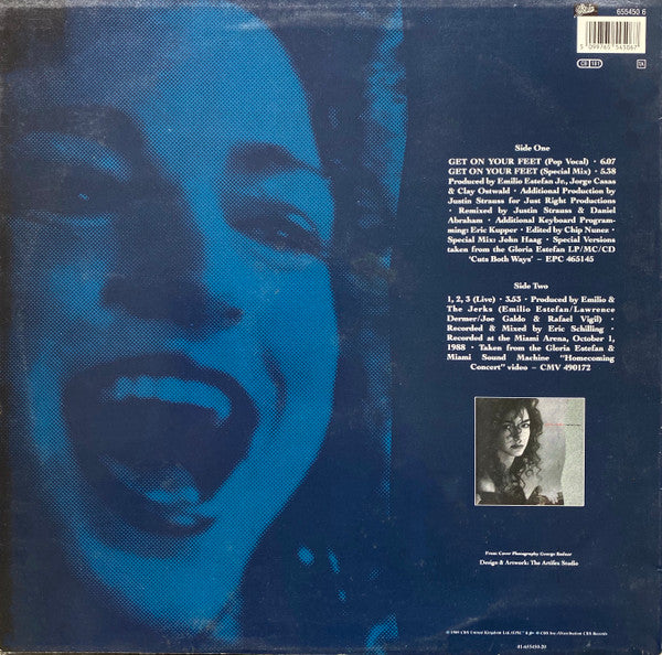 Gloria Estefan – Get On Your Feet (12", Europe - 1989)