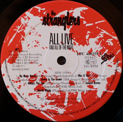 The Stranglers – All Live And All Of The Night (LP, Album, Europe - 1988)