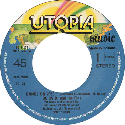 Doris D And The Pins – Dance On (7", Netherlands - 1981)
