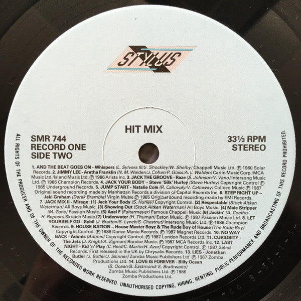 Various – Hit Mix (LP, UK - 1987)