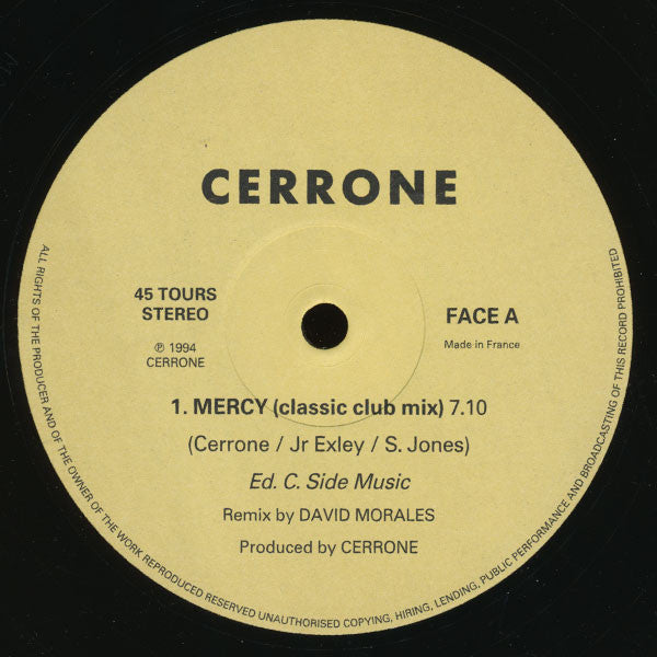 Cerrone – Mercy (12", France - 1995)