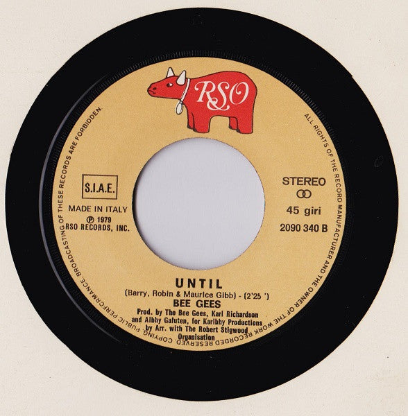 Bee Gees – Tragedy / Until  (7", Italy - 1979)