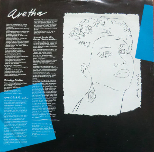 Aretha Franklin – Aretha (LP, Album, Italy - 1986)