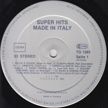 Various – Die Neuen Super-Hits - Made In Italy (LP, Compilation, Germany - 1982)