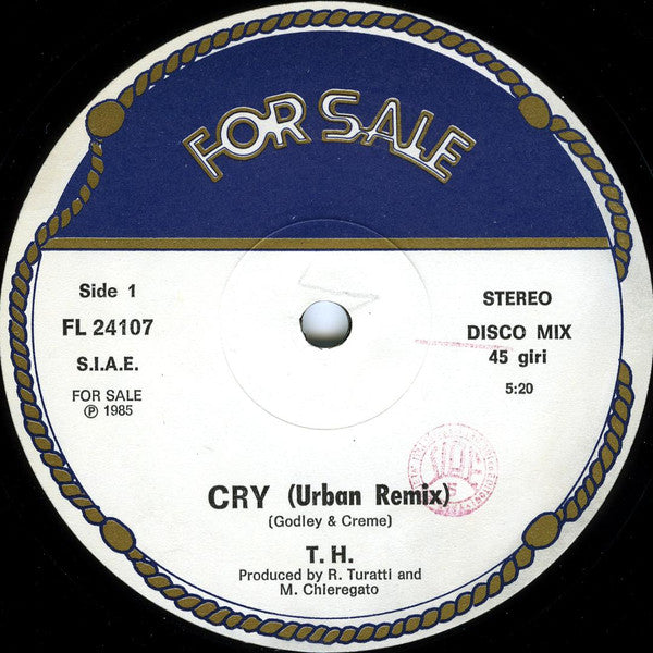 Tom Hooker – Cry (Urban Remix) (12", Italy - 1985)