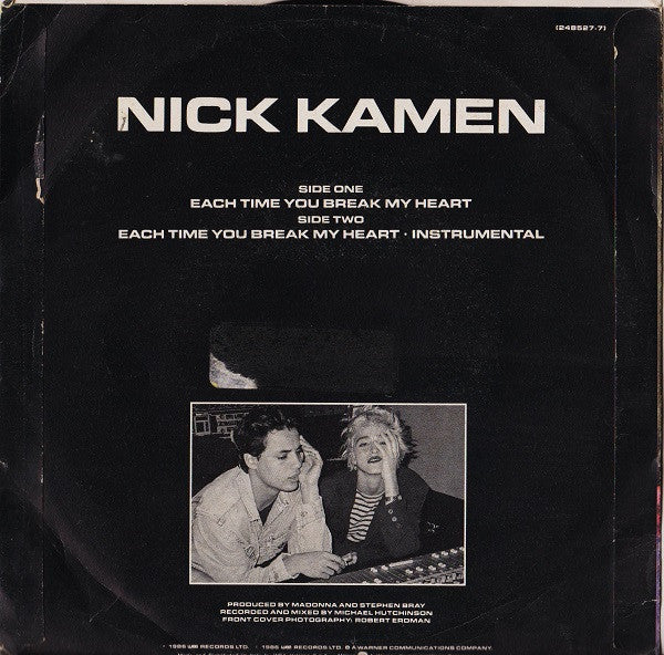 Nick Kamen – Each Time You Break My Heart (7", Italy - 1986)