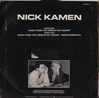Nick Kamen – Each Time You Break My Heart (7", Italy - 1986)
