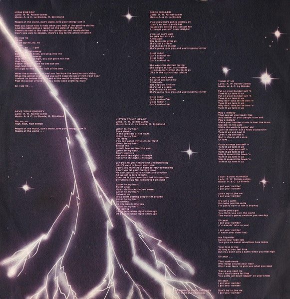 La Bionda – High Energy (LP, Album, Italy - 1979)