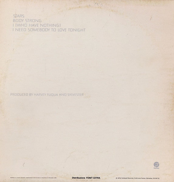 Sylvester – Stars (LP, Album, Italy - 1979)