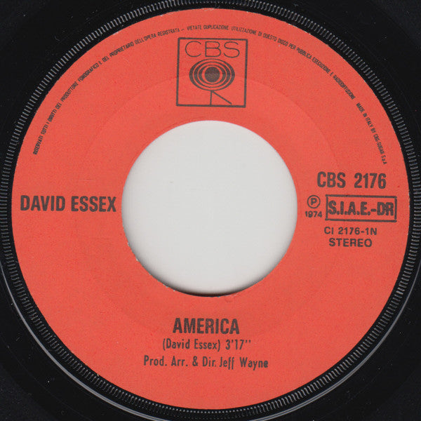 David Essex – America (7", Italy - 1974)