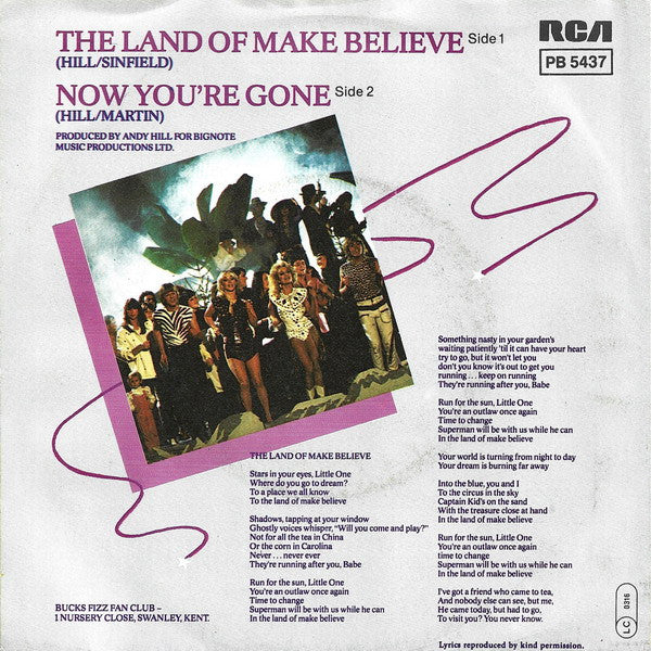 Bucks Fizz – The Land Of Make Believe (7", Germany - 1981)