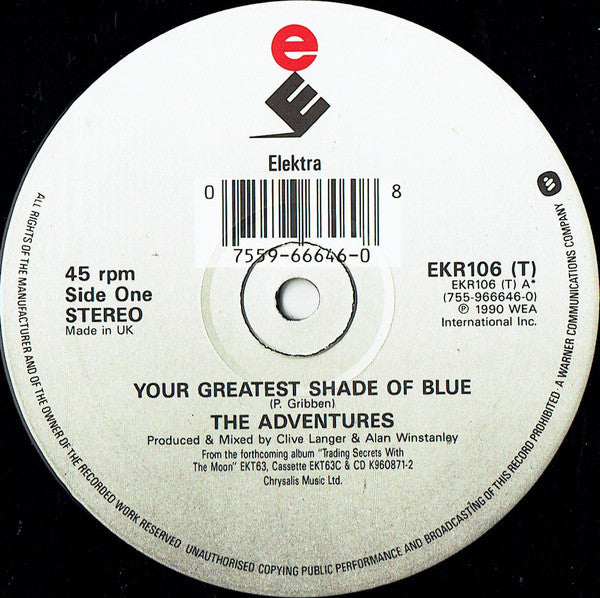 The Adventures – Your Greatest Shade Of Blue (12", UK - 1990)