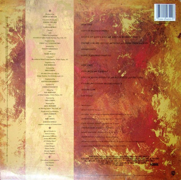 Miles Davis, Marcus Miller – Music From Siesta (LP, Album, US - 1987)