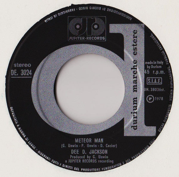 Dee D. Jackson – Meteor Man (7", Italy - 1978)