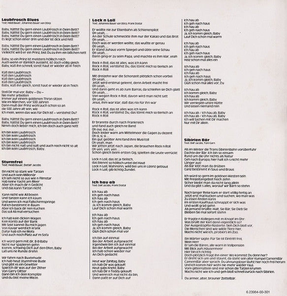 Bauer, Garn & Dyke – Sturmfrei (LP, Album, Germany - 1979)