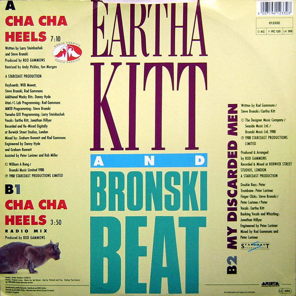 Eartha Kitt, Bronski Beat – Cha Cha Heels (Remix Version) (12", UK - 1989)