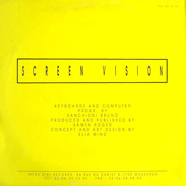Bazz – Screen Vision (12", Belgium - 1990)