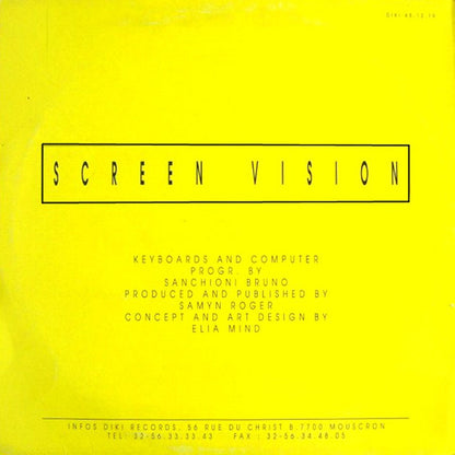 Bazz – Screen Vision (12", Belgium - 1990)