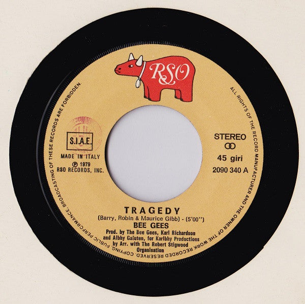 Bee Gees – Tragedy / Until  (7", Italy - 1979)