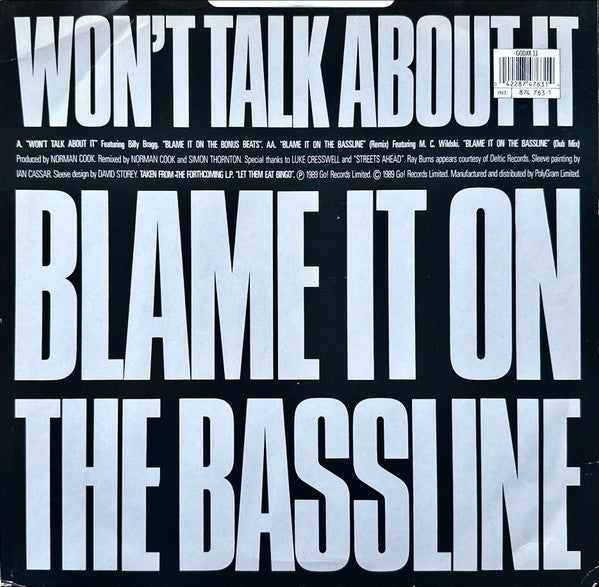 Norman Cook – Blame It On The Bassline (Remix) (12", UK - 1989)